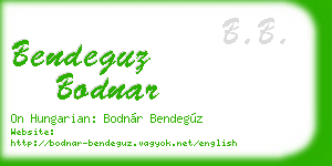bendeguz bodnar business card
